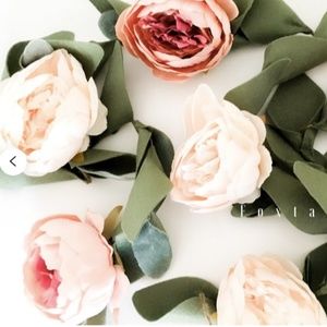 Floral Garland // Peach Peony Floral Garland / 6'